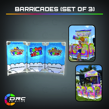 DRC Print branded barricades